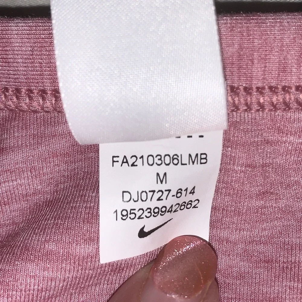 Nike Women Sports Bra MediumPink Wireless Swoosh Lightly Line Racerback Pullover - Picture 5 of 5